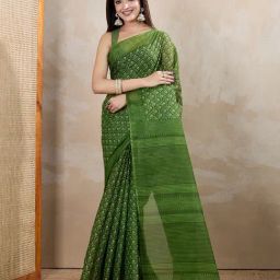 SHANVIKA Green Pure Cotton Printed Saare-image-51