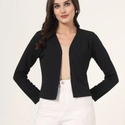 Style Quotient Women Black Knit Button Down Cardigan-32