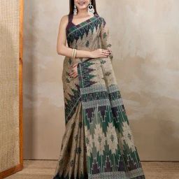 SHANVIKA Brown Pure Cotton Printed Saare-picture-25