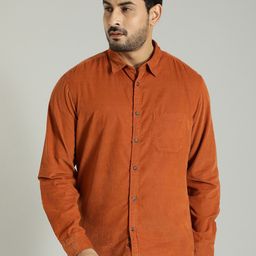 Indian Terrain Men India Slim Spread Collar Solid Cotton Slim Fit Casual Shirt-image-80