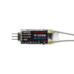 Radiolink R12DSM RC Receiver R12DSM 2.4Ghz 12 Channels Micro RC Receiver SBUS/PPM Long Range Control for FPV Racing Drone, Quadcopter, Helicopter - RS6092Radiolink R12DSM RC Receiver R12DSM 2.4Ghz 12 Channels Micro RC Receiver SBUS/PPM Long Range Control for FPV Racing Drone, Quadcopter, Helicopter - RS6092 image 1