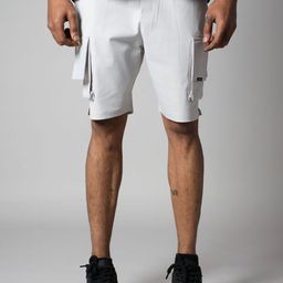 HOP HEAD Unisex Solid Relaxed Fit Cargo Shorts-picture-31