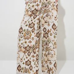 LOV by Westside Off-White Abstract Printed High-Rise Cotton-Blend Pants-27