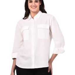 Numero Uno White Cotton Solid Regular Fit Shirt-image-64