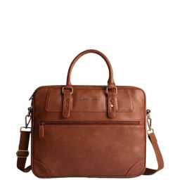 Gauge Machine Tan PU Medium Laptop Messenger Bag-image-50