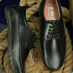 Sir Corbett Men Black Formal Shoes-image-10