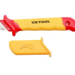 US Tool UST-V122C 1000V Insulated Sickle Blade Cable Knife 50x180mm-28