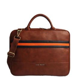 Gauge Machine Tan PU Medium Laptop Messenger Bag-image-49