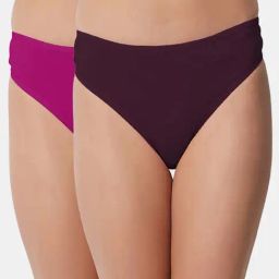 Bleeding Heart Brown & Purple Thongs - Pack Of 2-image-65