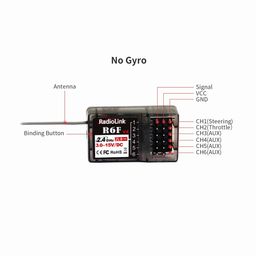 Radiolink R6F RC Receiver, 2.4 GHz, 6 Channel Long Range up to 400 m, for Cars, Boats, Compatible with RC4GS/RC6GS Series T8FB/T8S - RS6094Radiolink R6F RC Receiver, 2.4 GHz, 6 Channel Long Range up to 400 m, for Cars, Boats, Compatible with RC4GS/RC6GS Series T8FB/T8S - RS6094 image 2