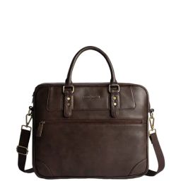 Gauge Machine Brown PU Medium Laptop Messenger Bag-image-20