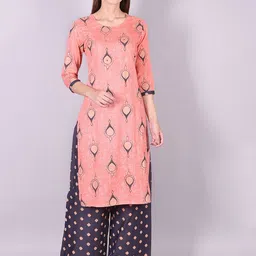 Indiwest Women Floral Printed Kurta with Palazzo-picture-29