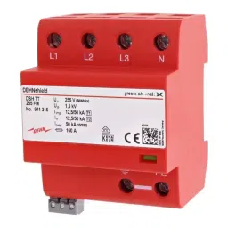 DEHN Surge Arrester 4 Module Spark Gap Technology Type 1+2, 941315-12