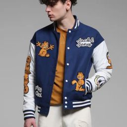 Jack & Jones Navy Regular Fit Colour Block Bomber Jacket-picture-17