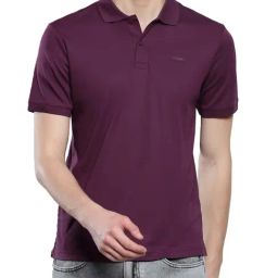 Calvin Klein Italian Plum Cotton Slim Fit Polo T-Shirt-image-102