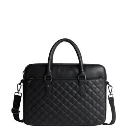 Gauge Machine Black PU Medium Laptop Messenger Bag-31