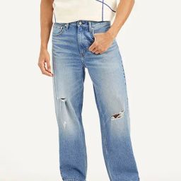 Levi's Blue Loose Fit Patchwork Jeans-image-33