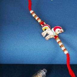 Vivastri Unicorn Horse Gold and Rhodium Plated Alloy Rakhi for Lovely Brother [VIVA1161RKG]-image-62