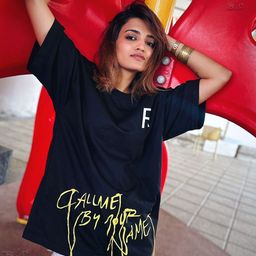 BANGS AND CRACKLES Typography Drop Shoulder Pure Cotton Dual Fusion Oversized Fit T-shirt-image-65