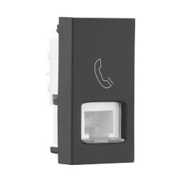 Legrand Telephone Socket with Shutter RJ11 Allzy 1 Module Matt Black, 6812 30 (Pack of 20 Pcs)-28