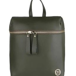 Gio Collection Olive Green Solid Backpack-image-42