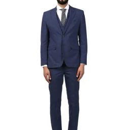 Raymond Blue Full Sleeves Checks Suit-image-106