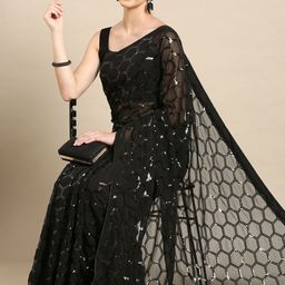 Mitera Geometric Sequinned Saree-38
