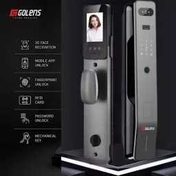 GOLENS Luxury Digital Door Lock 3D Face ID LCD Display Biometric, X101 image 3