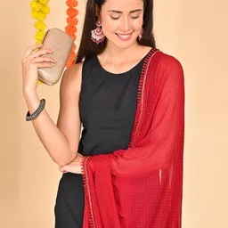 HELLA FASHIONS Printed Foil Print Dupatta-16