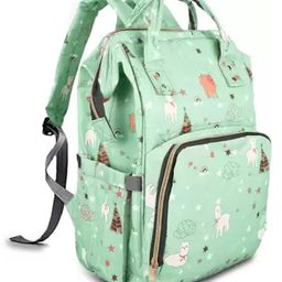 Chinmay Kids Large Capacity Mother Bag Diaper Backpack with Insulated Bottle Storage - Light Green-image-118