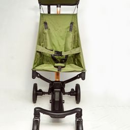 Angels & Mice Travel Cruiser Stroller for 2-7+ Years, Steel Frame,4pt. Safety Harness Lightweight Travel Stroller with Wide Seat, Big Wheels, Compact Fold, Adjustable Sunshade, Green & Gold-image-53