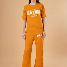 BAESD Women Printed T-Shirt With Trousers Night suit-image-35