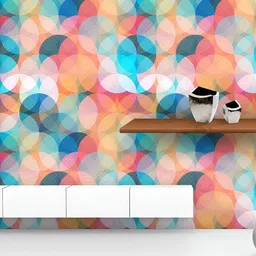 ArtzFolio Printed UV-Resistant Anti-Bacterial Circles Peel & Stick Wallpaper-image-75