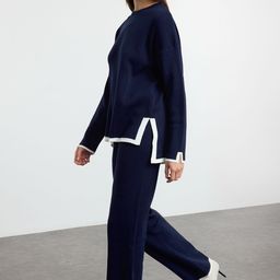 Trendyol Round Neck Top With Trousers Co-Ords-image-53