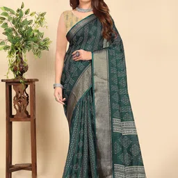 J 6 DESIGNER Woven Design Zari Silk Cotton Handloom Saree-picture-33