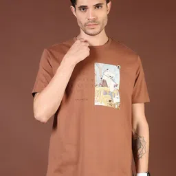 V-Mart Men Graphic Printed Round Neck Cotton T-shirt-image-32