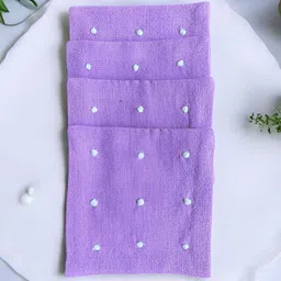 Inara 2Pcs Lavender-Colored & White Embroidered Pure Cotton Coasters-44