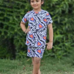 Emblica Unisex Kids Printed T-shirt with Shorts-picture-31