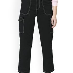 Kraus Jeans Women Loose Fit High-Rise Cargos Trousers-picture-14
