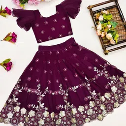 Shoryam Fashion Girls Silk Georgette Ready to Wear Lehenga Choli-picture-46
