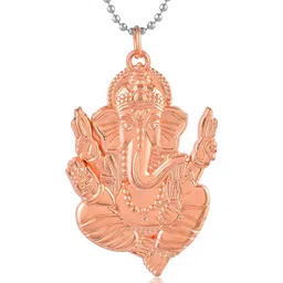 MEMOIR Copper-Plated Ganpati Pendant With Silver Coin-picture-32