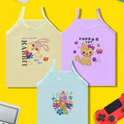 Mega style Infants Pack Of 3 Assorted Cotton Basic Vests MS-1100-P3_09-0-3M-2