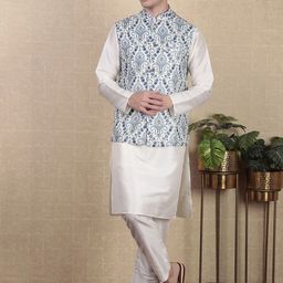 Koshin Printed Mandarin Collar Nehru Jacket-picture-12
