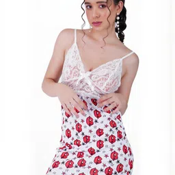 GuSo Shopee Women White Net Baby Dolls-image-95