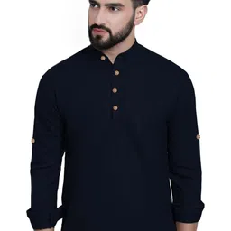 BHUVIKOO Men Blue Kurtas-picture-4