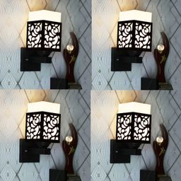 Gojeeva Black Wood Square Shaped Wall Lamp-picture-28