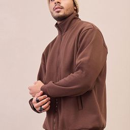 MASCLN SASSAFRAS Men Mock Collar Front-Open Sweatshirt image 3
