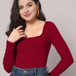Dream Beauty Fashion Women Square Neck Regular Top-image-91