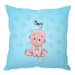 Stybuzz Cute Baby Cartoon Cushion Cover - Blue-image-77