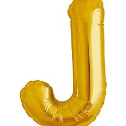 Shopperskart Helium Foil Balloon J Shape - Golden-15